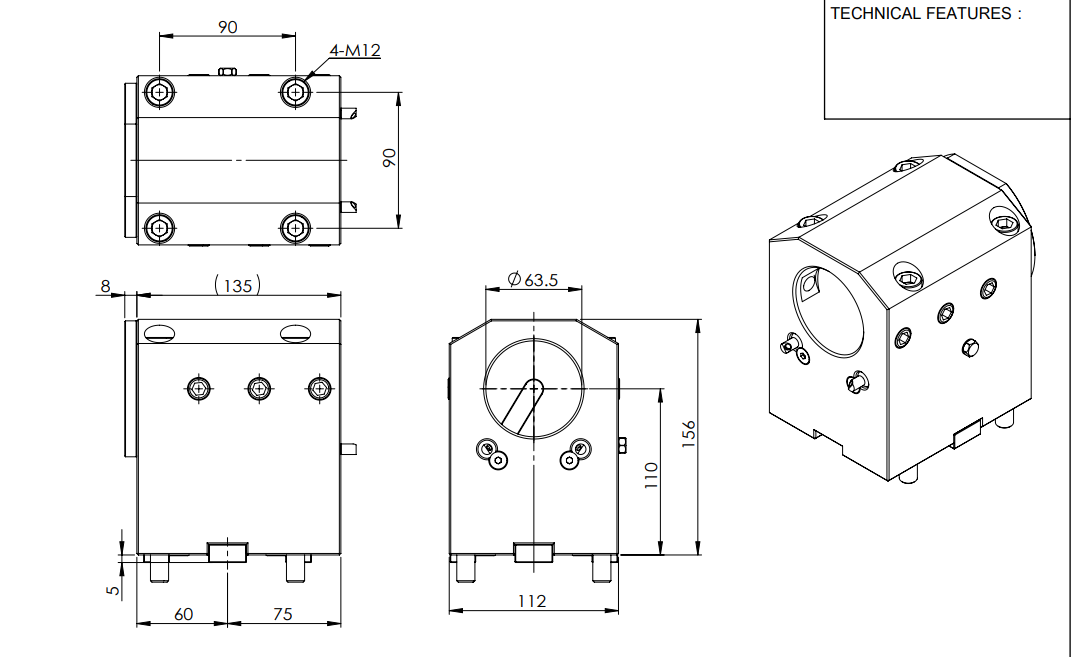 BMT75 Boring Bar Tool Holder T1 1350