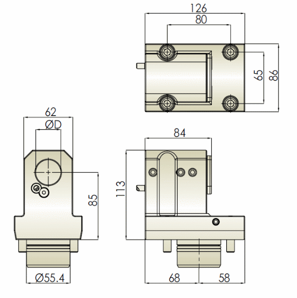 BMT55.4 Boring Bar Tool Holder for Okuma Hold Well