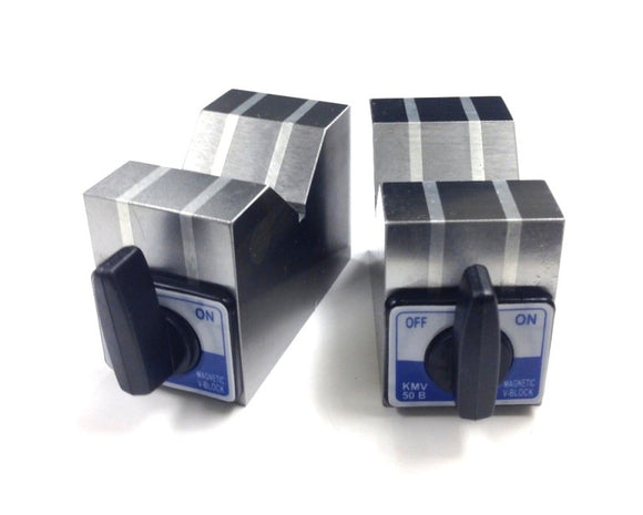 4 X 2 X 6 Aluminum Cast Magnetic V-Block Set
