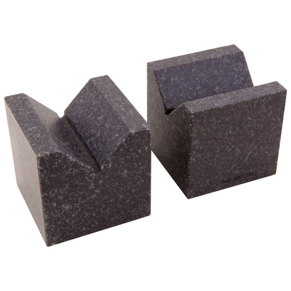63 X 63mm Matched Pair Granite V-Blocks