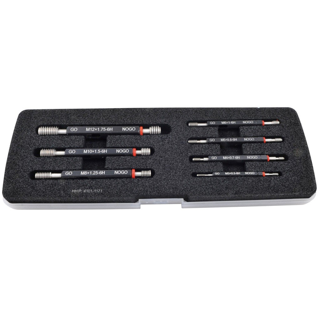 H6 Metric Thread Plug Gage Set Go NoGo Tolerance Checker 7 Piece H6 ...