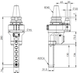 BT40-ADC6 90° Ultra Slim Angle Head - AHL-BT40-C8.65