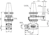 CAT50 ER32 90° Angle Head - AHL-CAT50-A3.110