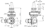 CAT40 ER25 Universal Light Angle Head - AHL-CAT40-B2.65G