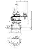 Diagram of BT30 ER16 Light Angle Head - AHL-BT30-A1.65G