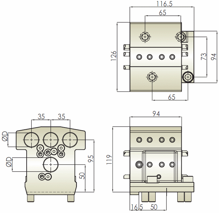 BMT60 4 Position Boring Bar Tool Holder for Okuma Hold Well
