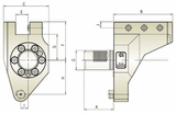 Diagram of Turning Tool Holder RH C1 - Mazak THL-MQT-C1-4025.4