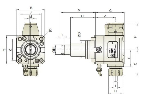 Radial BMT55 Live Tool Holder | Doosan - Internal Coolant